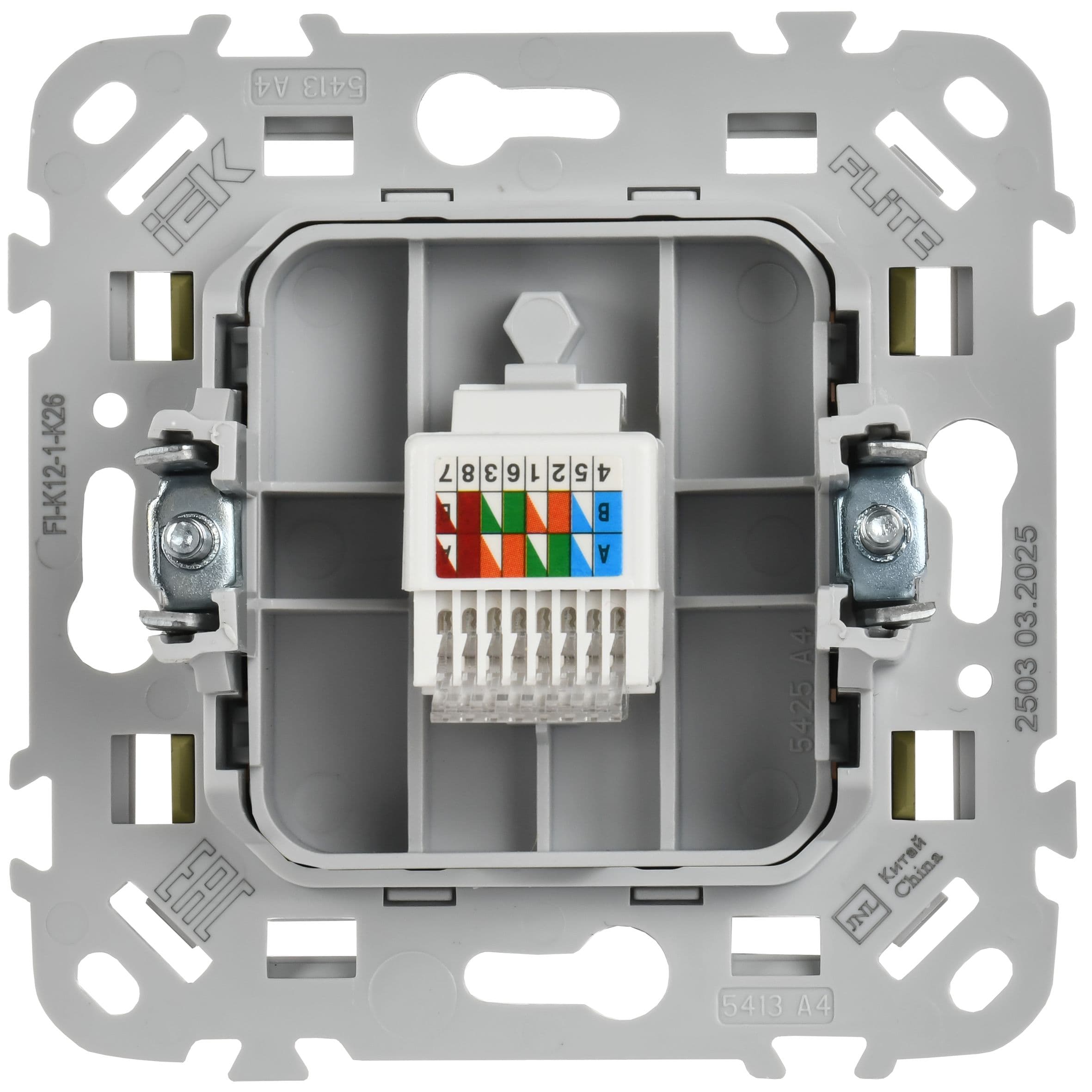 IEK FLITE Оливковый Розетка компьютерная RJ45 категория 5Е UTP — миниатюра 3