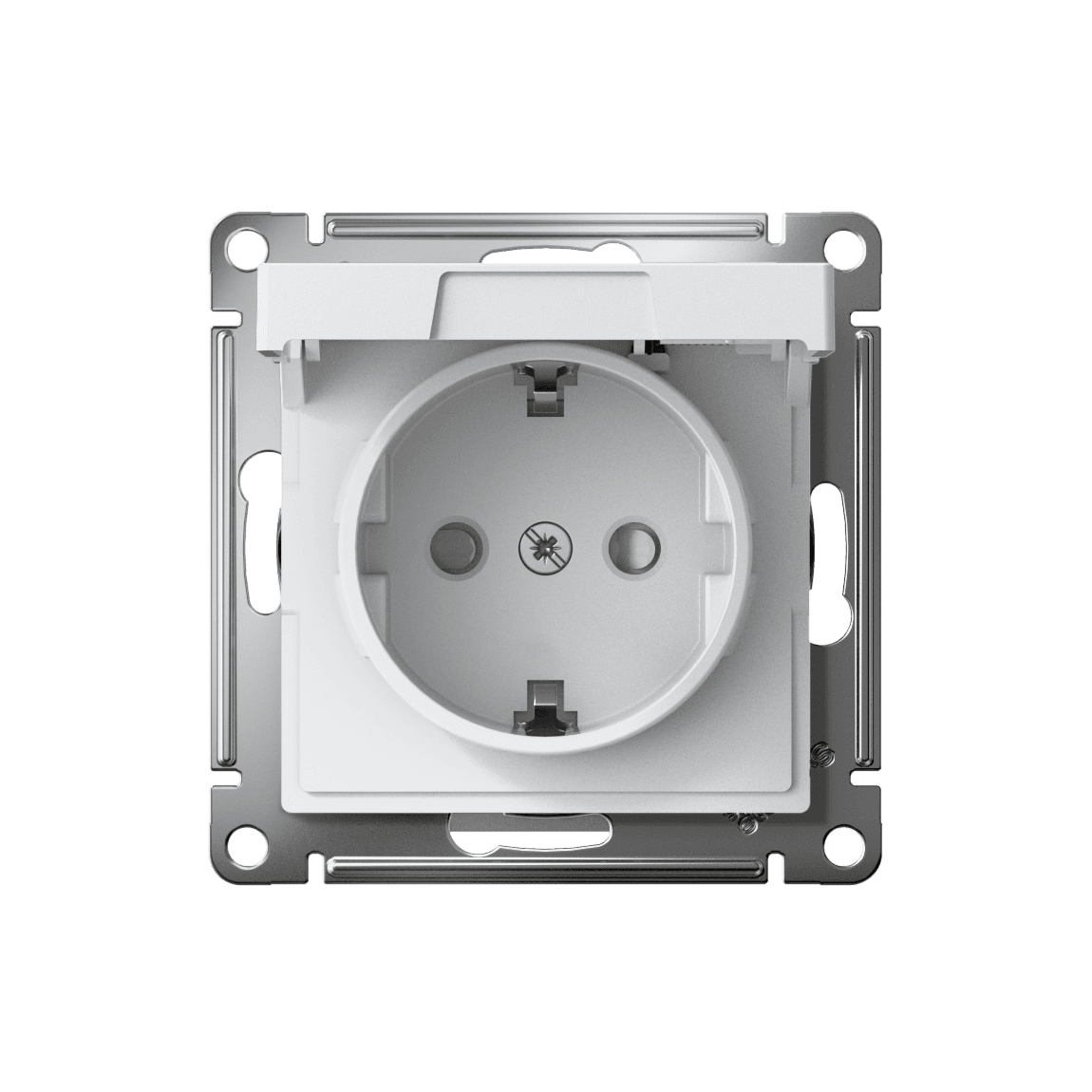 Systeme Electric AtlasDesign Белый Розетка с заземл. со шторк. с крышкой, 16А,IP20, мех., быстрозажим. клем. — миниатюра 5