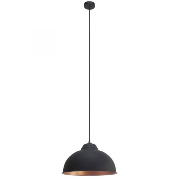 Eglo Подвес TRURO 2, 1х60W (E27), Ø370, H1100, сталь, черный, медный 49247