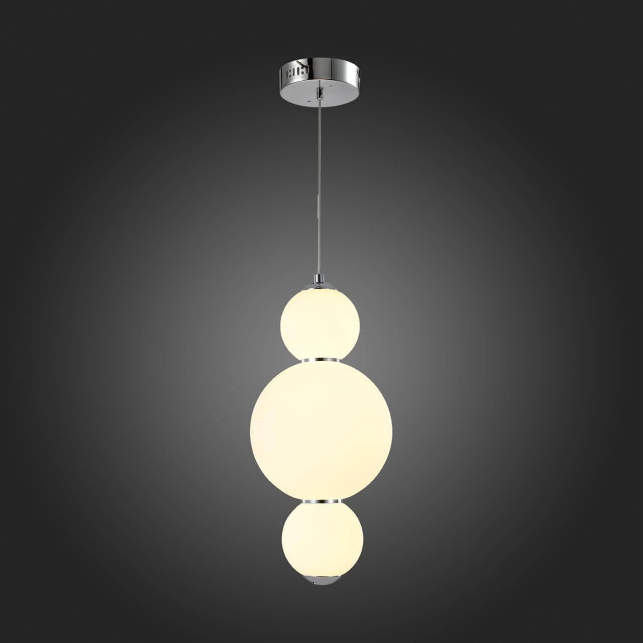 ST Luce SL1583.113.01 Светильник подвесной Хром/Белый LED 1*12W 3000K — миниатюра 2
