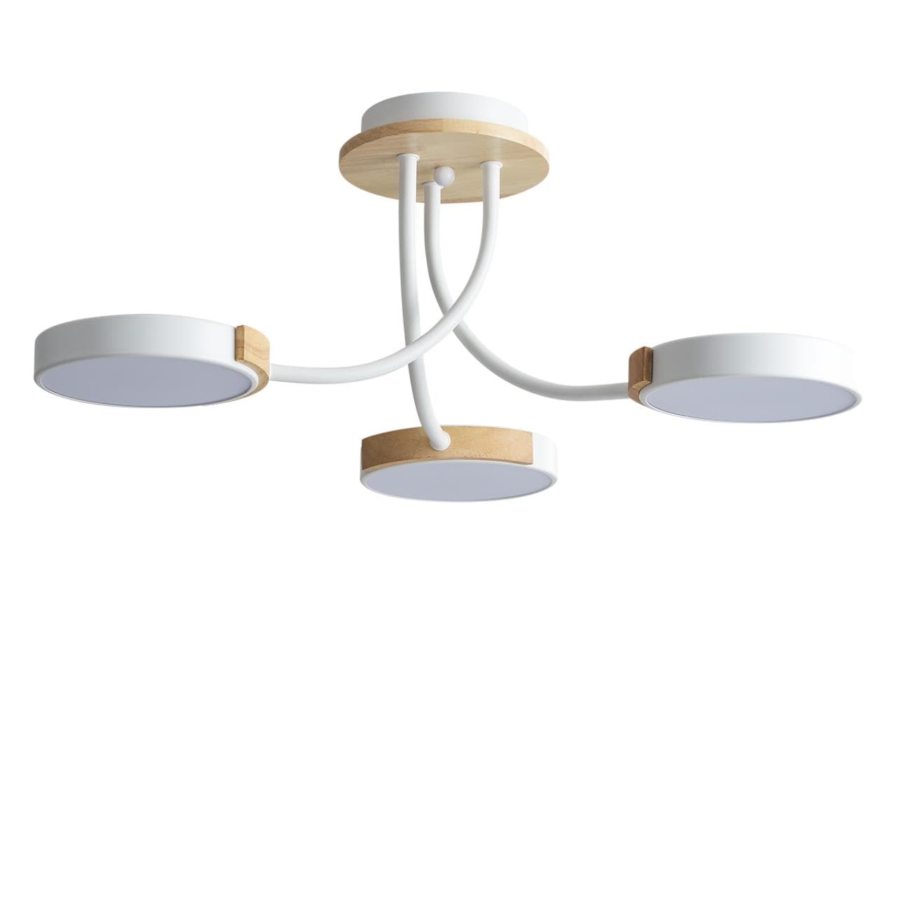 Lumion 5654/54CL LEDIO LN23 064 белый, дерево Люстра потолочная LED 54W 3000-6000K 3125Лм 220V ARLEY