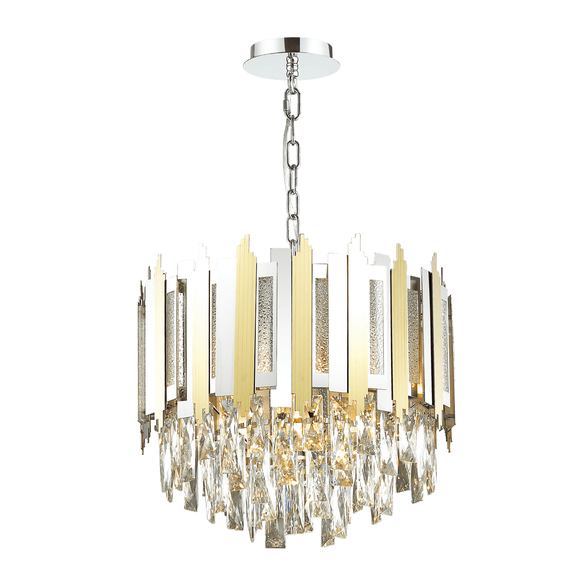 Odeon Light 4635/5 ODL20 481 золото/хром/хрусталь Люстра E14 5*40W 220V RUNA — миниатюра 2