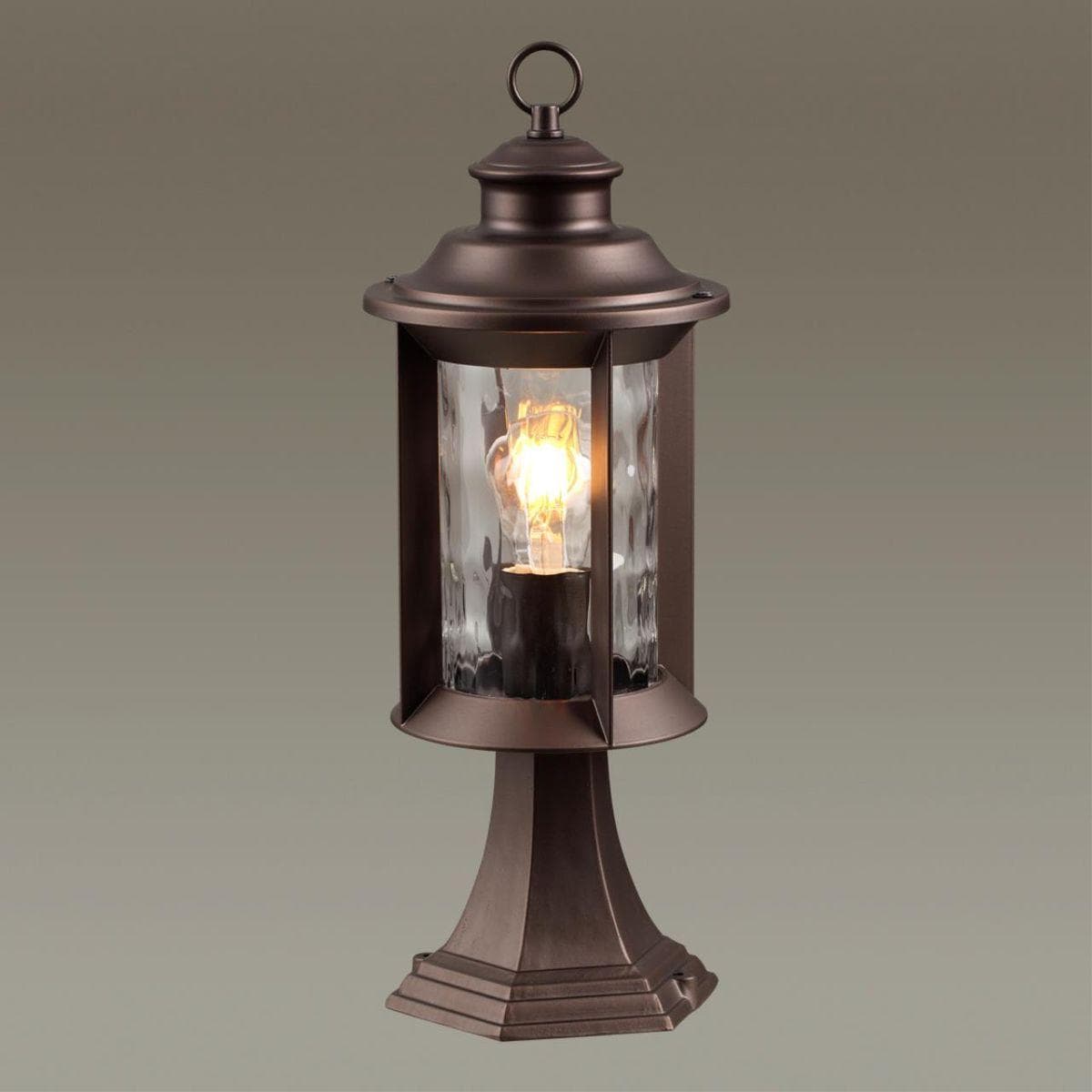 Odeon Light 4961/1A NATURE ODL22 577 темно-коричневый/стекло Ландшафтный светильник на столб E27 1*60W IP44 MAVRET — миниатюра 4