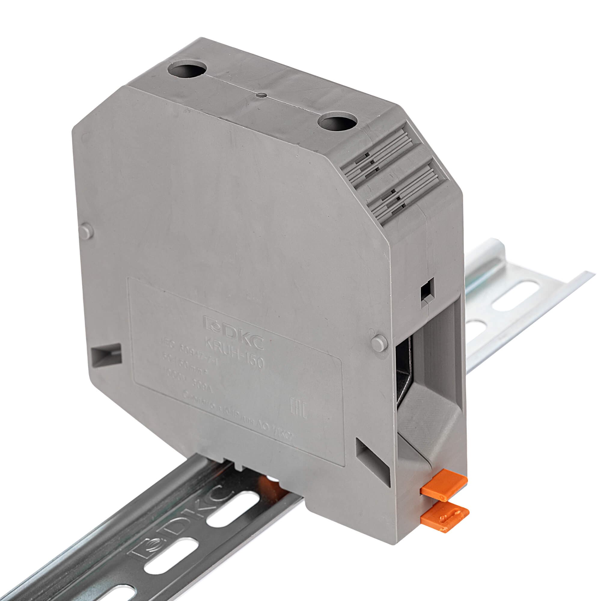 DKC Nuputuk Клемма проходная, винтовой зажим, 2 точки подключения, 150 кв.мм, серая — миниатюра 1