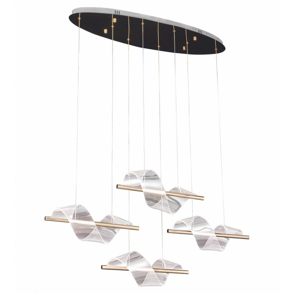 Kink Light 08042-4АS,33 Подвес Илина золото w106*39 h150 Led 56W (3000K)