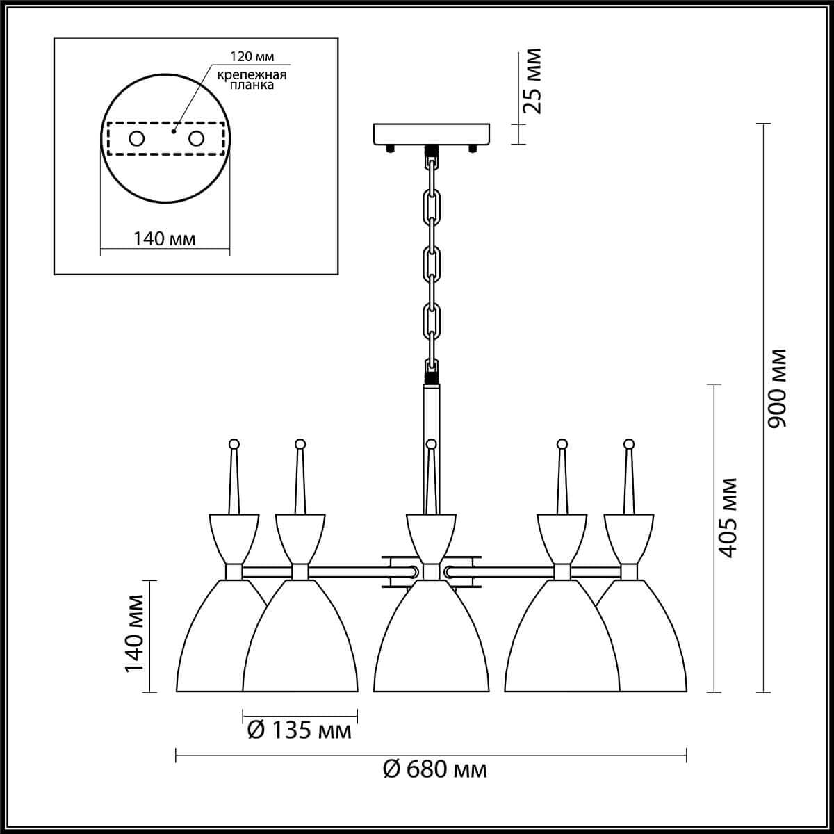 Lumion 3785/6 LN19 073 зеленый, золото Люстра E27 6*60W 220V GEMMA — миниатюра 3