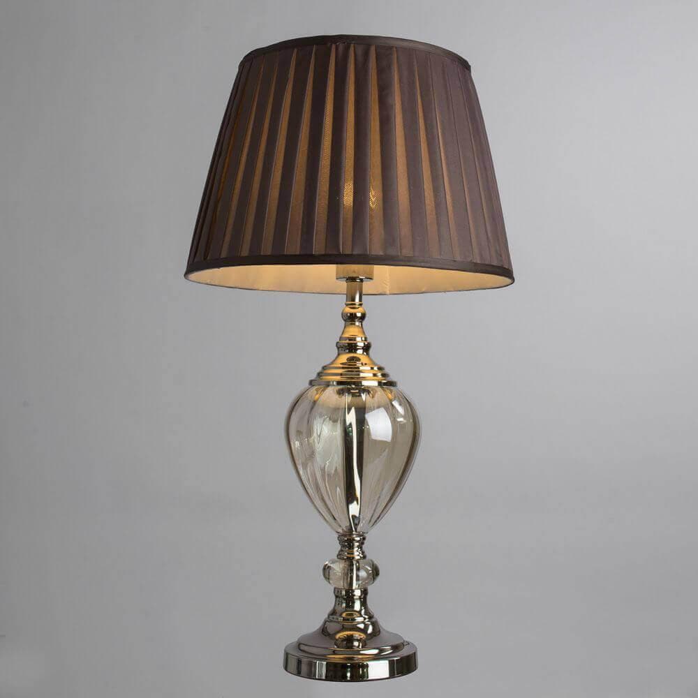 Arte Lamp Superb Хром/Коричневая Лампа настольная декоративная 1x60W 1xE27 A3752LT-1BR — миниатюра 3