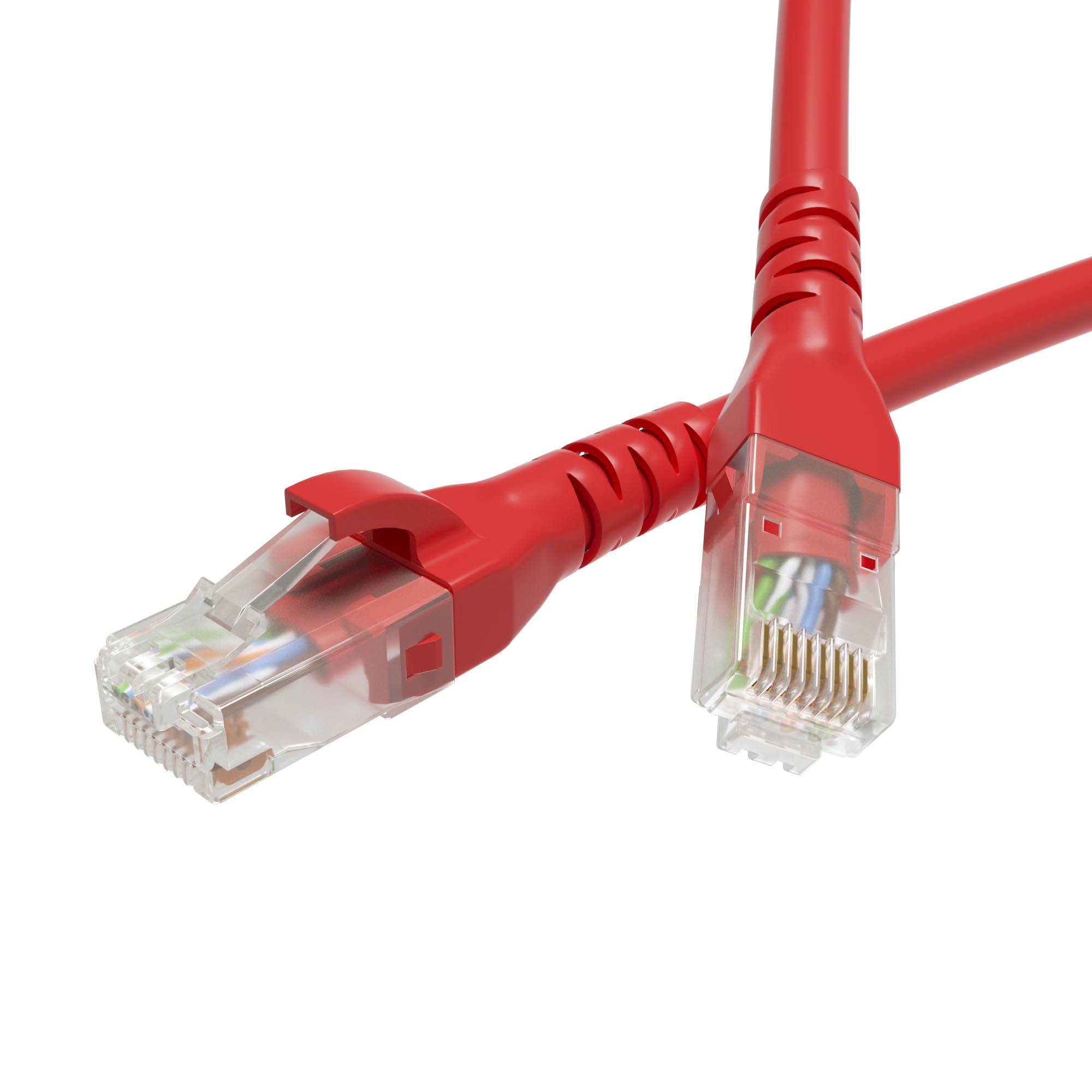 DKC Патч-корд неэкранированный CAT6 U/UTP 4х2, LSZH, красный, 1.0м