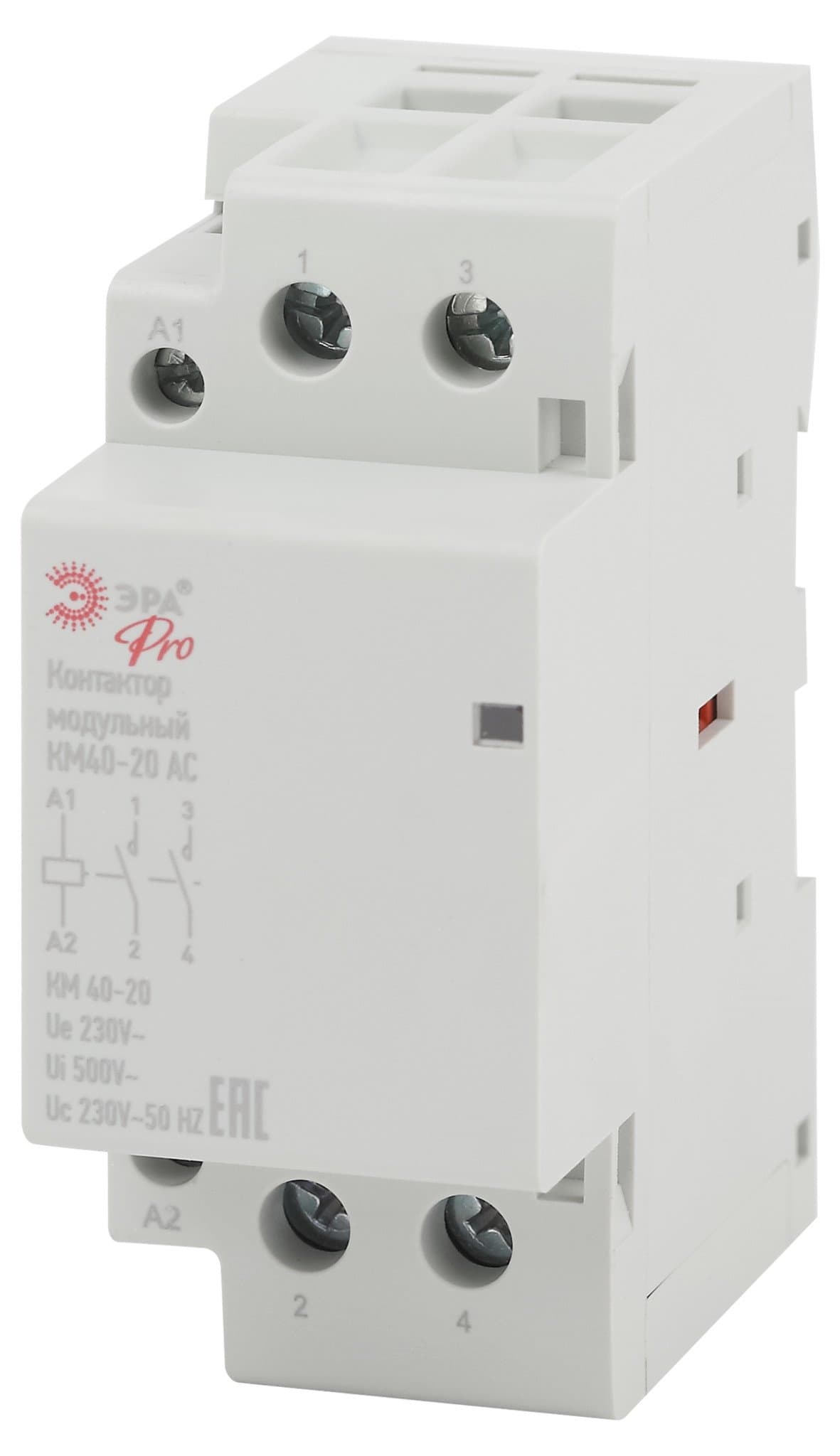 ЭРА NO-902-294 Pro Контактор модульный КМ40-20 AC (6/30/1080)