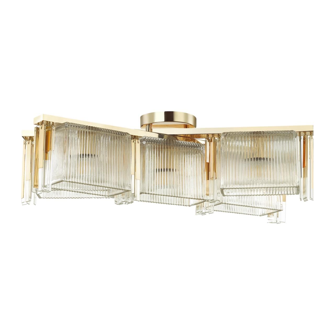 Odeon Light 4877/5C HALL ODL_EX22 59 золотой/прозрачный/стекло Люстра потолочная E14 5*40W GATSBY — миниатюра 1