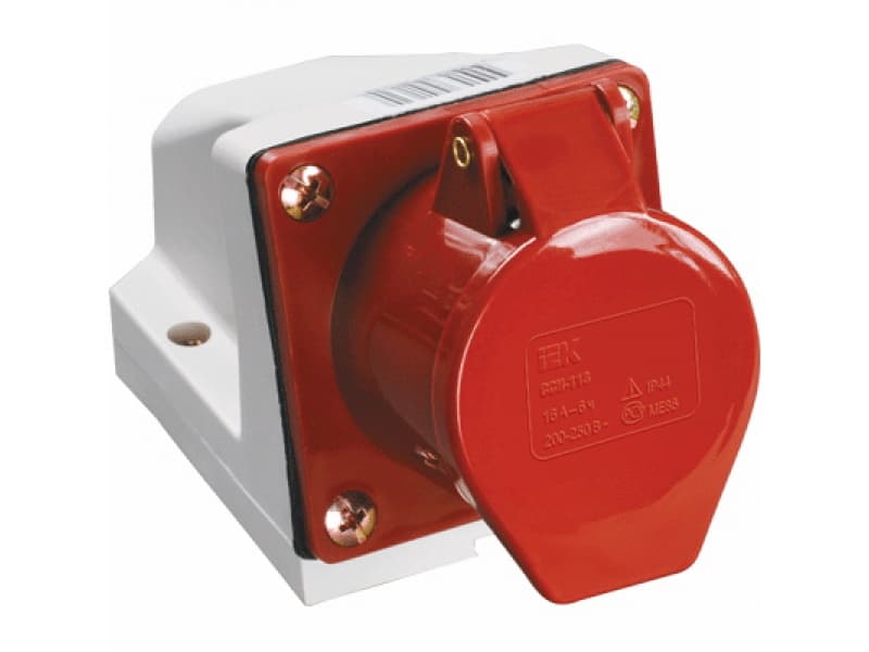 IEK Розетка стационарная ССИ-114 16А-6ч/380-415В 3Р+РЕ IP44 MAGNUM — миниатюра 2