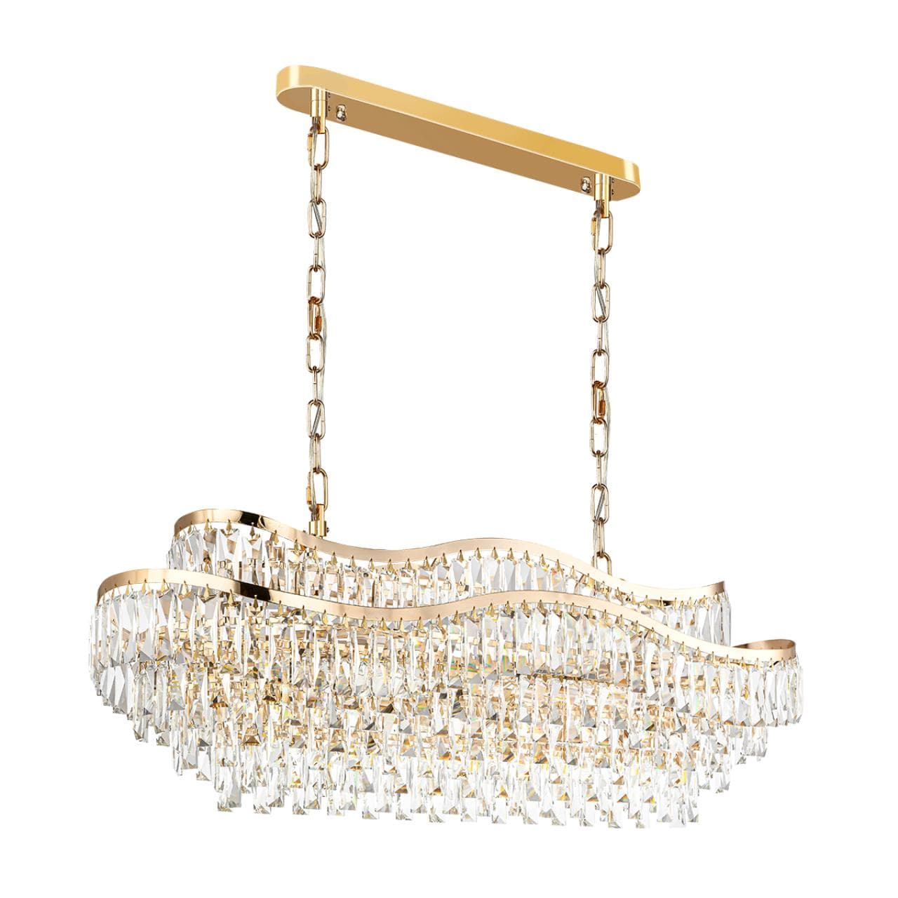 Odeon Light 5073/15 HALL (В 2-Х КОРОБКАХ) ODL24 505 золото/прозрачный/металл/хрусталь Люстра E14 15*40W WAYTA