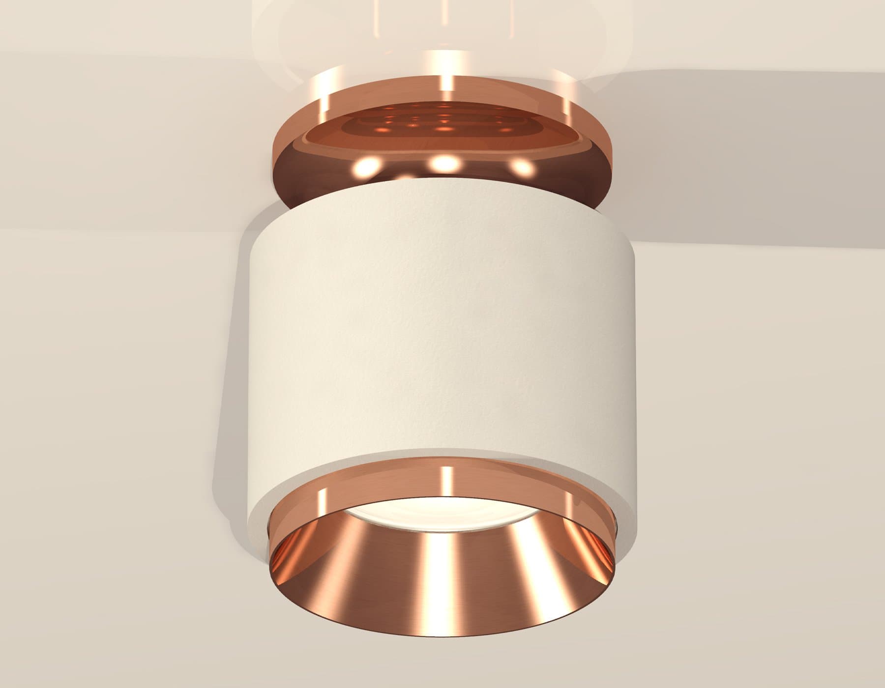 Ambrella Комплект накладного светильника XS7510140 SWH/PPG белый песок/золото розовое полированное MR16 GU5.3 (N7930, C7510, N7035) — миниатюра 2