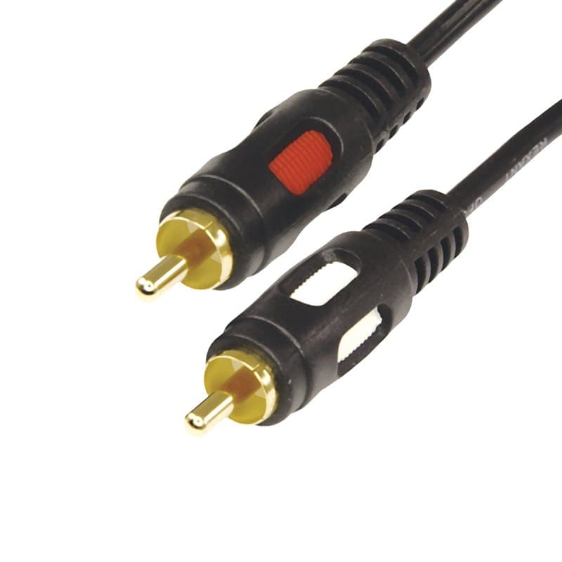 Шнур 2RCA шт - 2RCA шт 10М (GOLD) Rexant 17-0148 — миниатюра 1