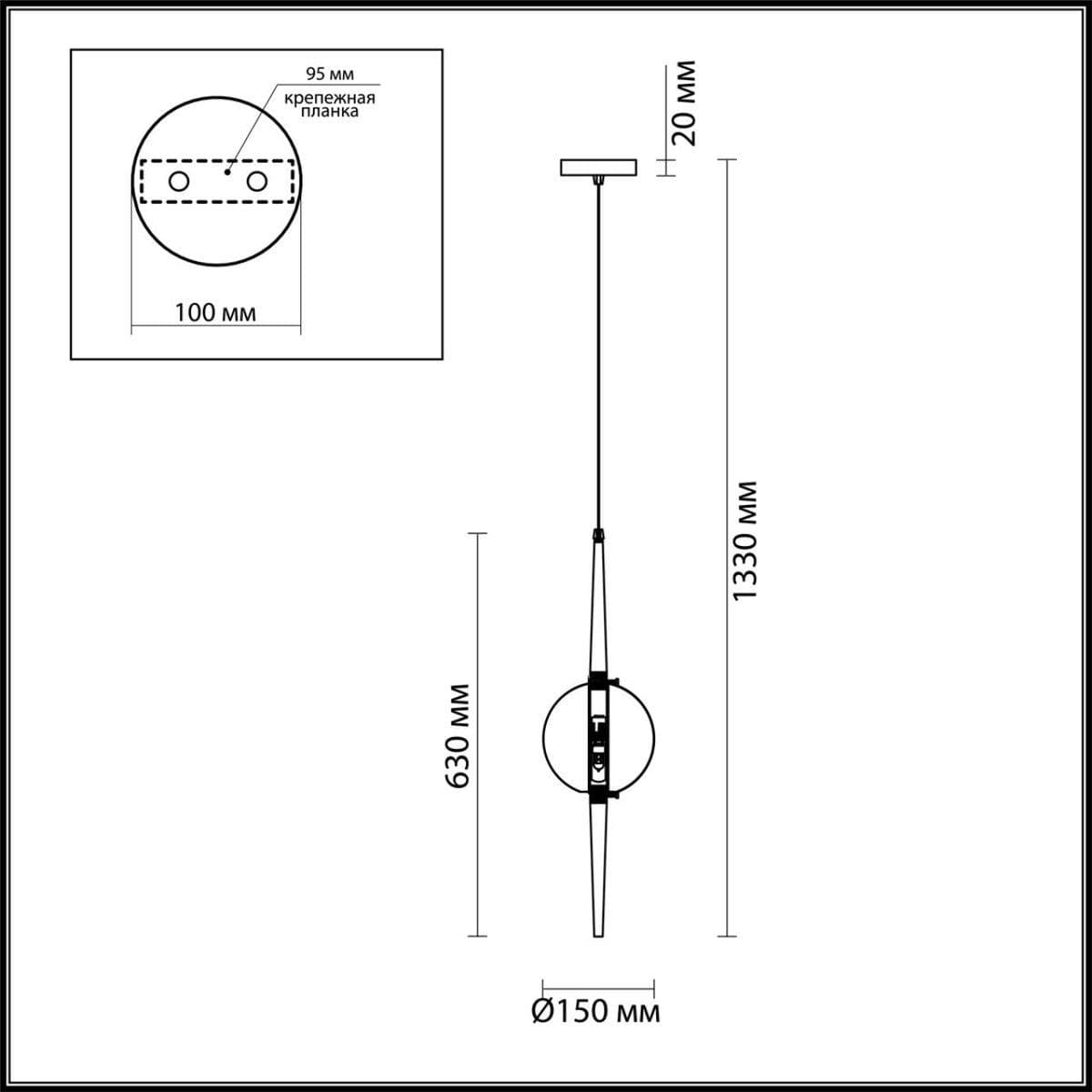 Odeon Light 4981/1 PENDANT ODL22 303 бронзовый/прозрачный/стекло Подвес G9 1*5W LAZIA — миниатюра 2