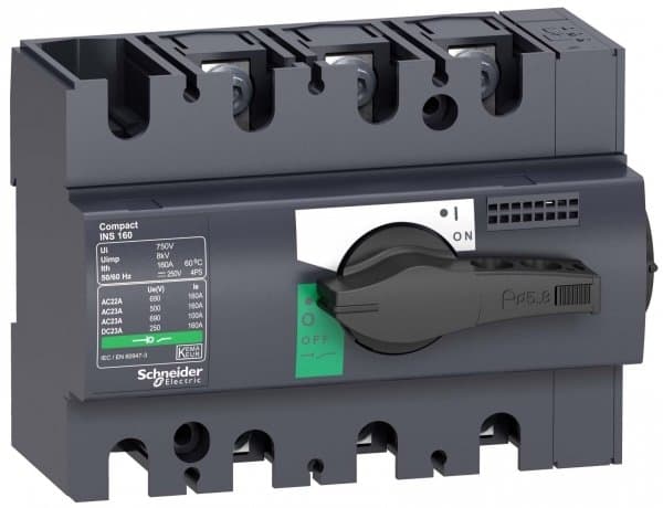 SE Interpact INS/INV Выключатель-разъединитель 3P 100А рукоятка спереди 28908