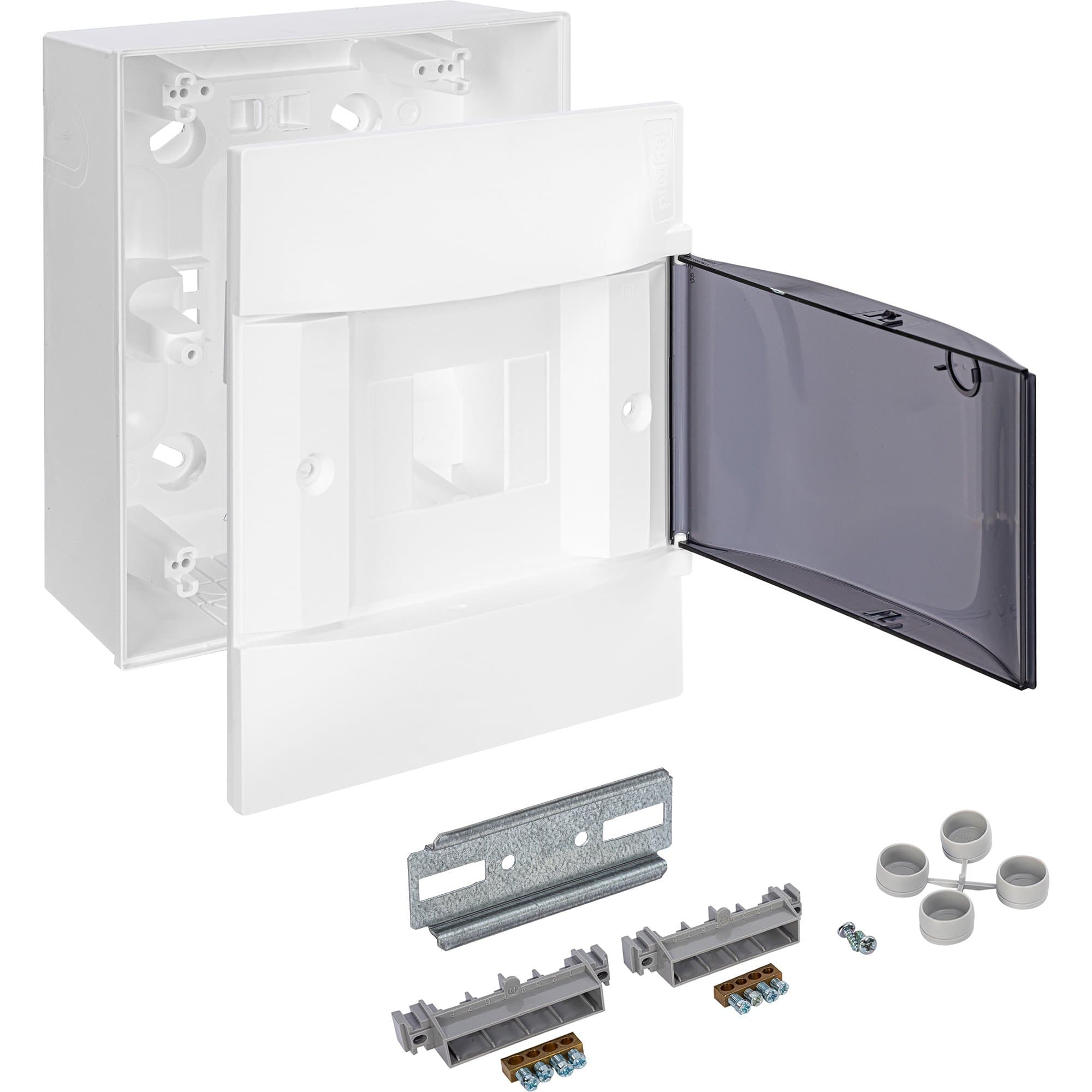 Legrand Practibox S Пластиковый щиток Навесной 1X4 Дымчатая дверь 134614 — миниатюра 7