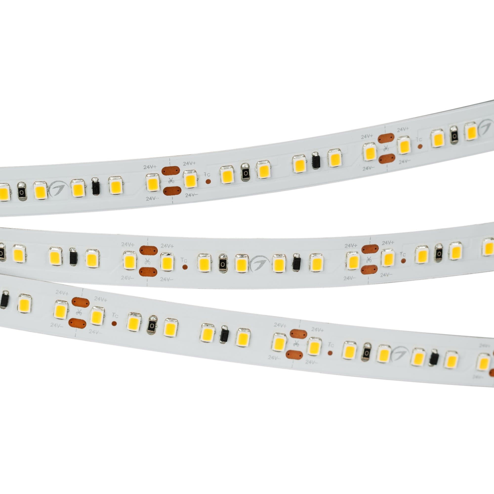 Arlight Светодиодная лента IC2-20000 24V Warm3000 2x 12mm (2835, 120 LED/m, Long) (9.6 Вт/м, IP20) 024592 — миниатюра 1