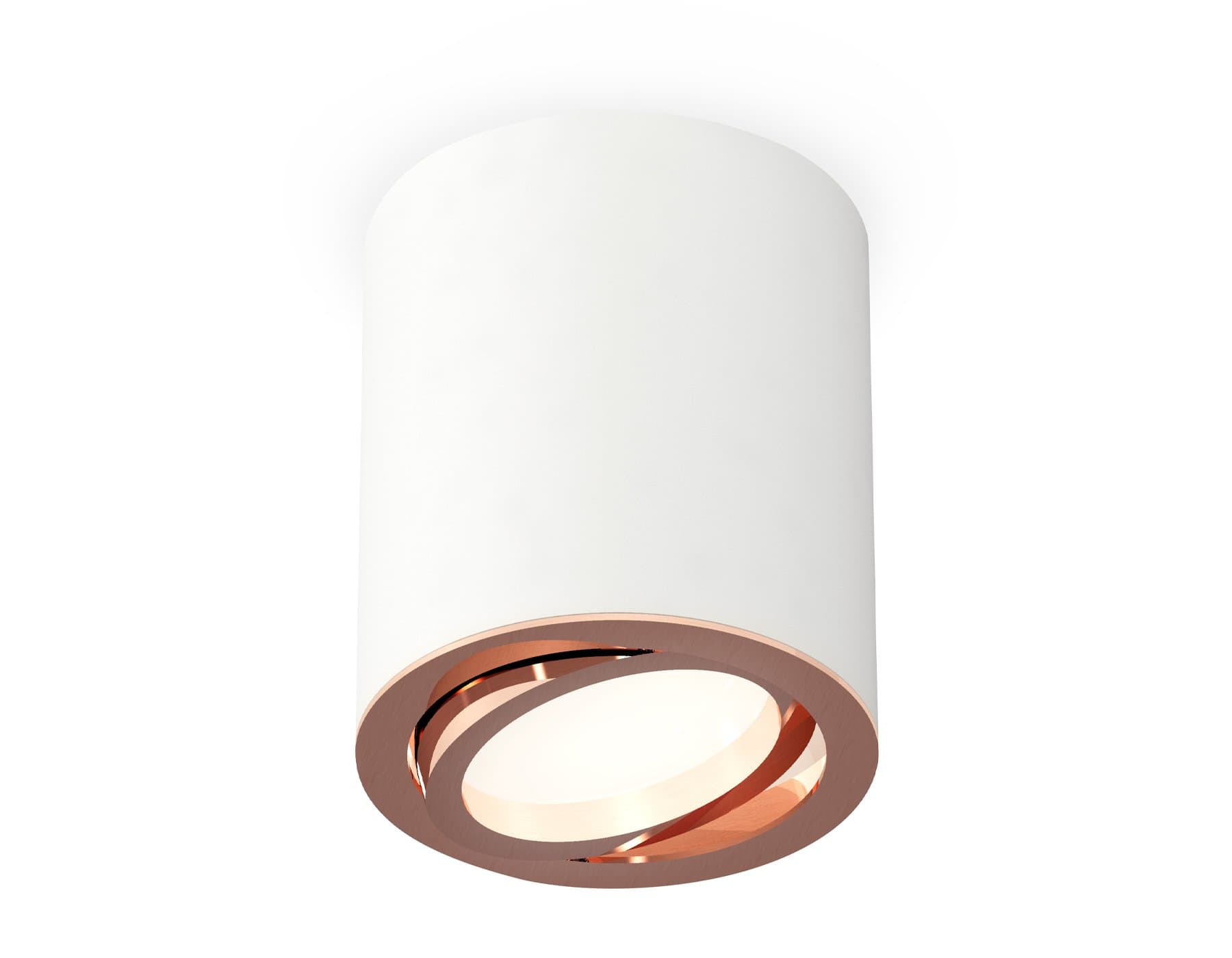 Ambrella Комплект накладного поворотного светильника XS7421004 SWH/PPG белый песок/золото розовое полированное MR16 GU5.3 (C7421, N7005) — миниатюра 1