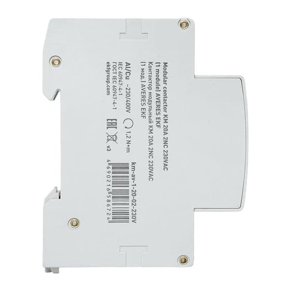 EKF Контактор модульный КМ 20А 2NC 230В АС (1 мод.) AVERES — миниатюра 4