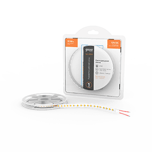 Gauss Лента Basic 12V 10W/m 700lm/m 3000K IP20 LED 2m 1/100 BT035