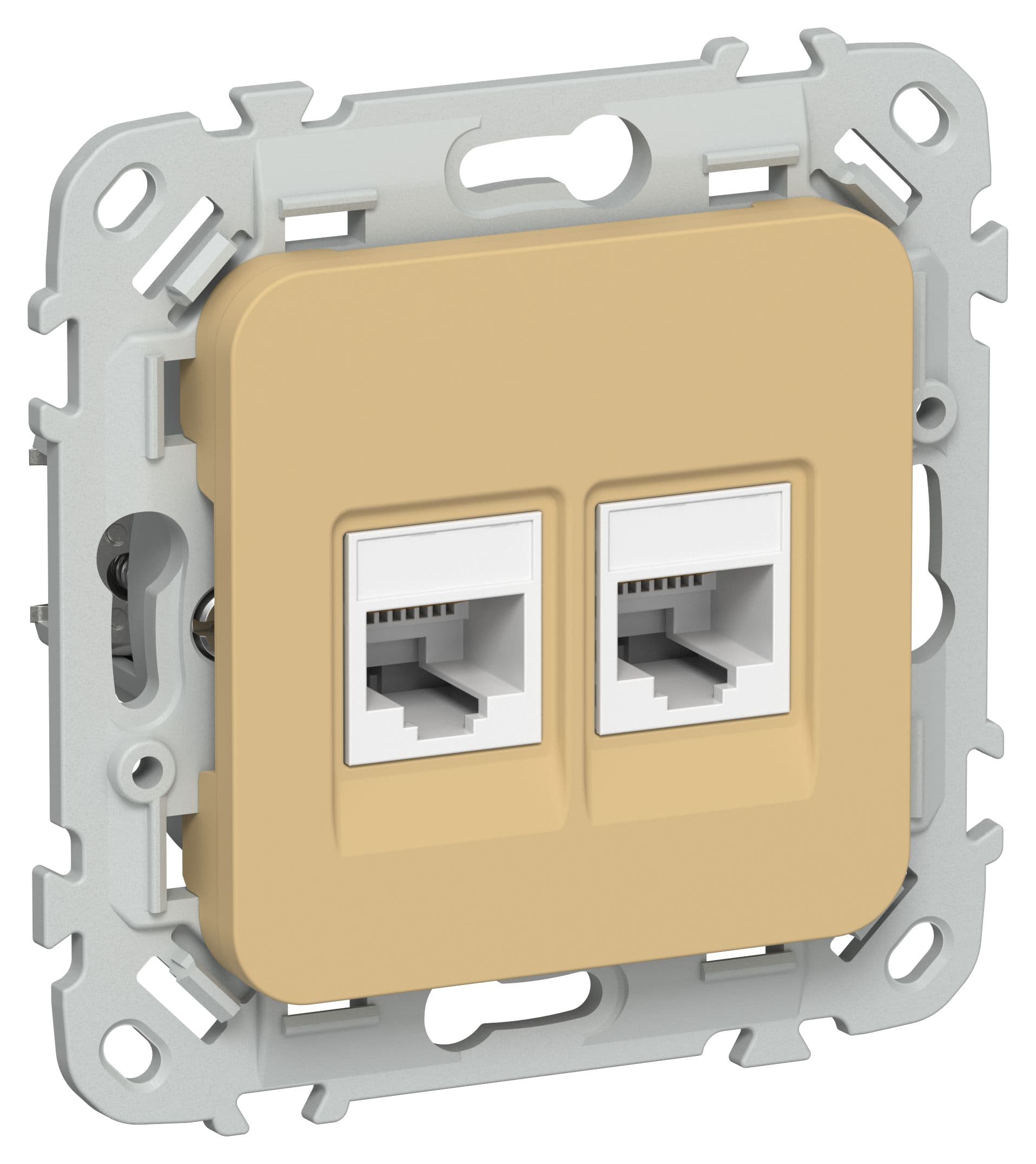IEK FLITE Шамуа Розетка 2-местная компьютерная RJ45 категория 5Е UTP — миниатюра 1