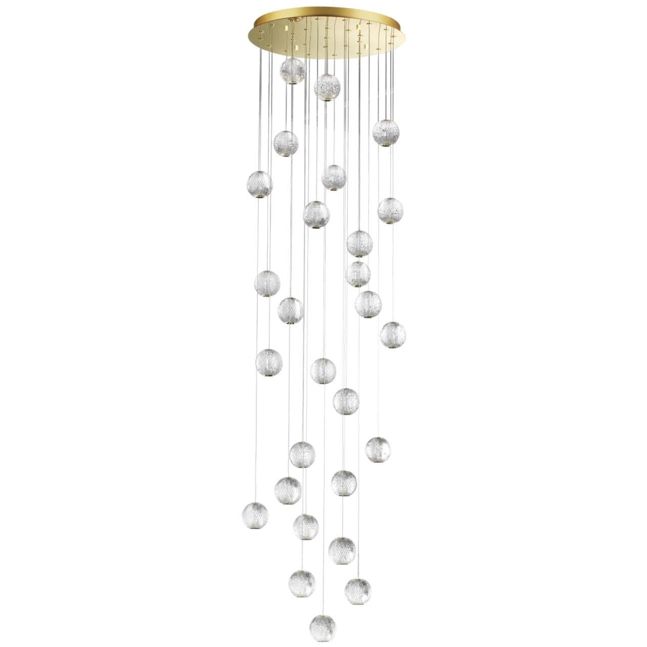 Odeon Light 5008/120L L-VISION ODL23 417 золотой/прозрачный/металл/акрил Люстра каскадная LED 120W 4000K 6600Лм CRYSTAL