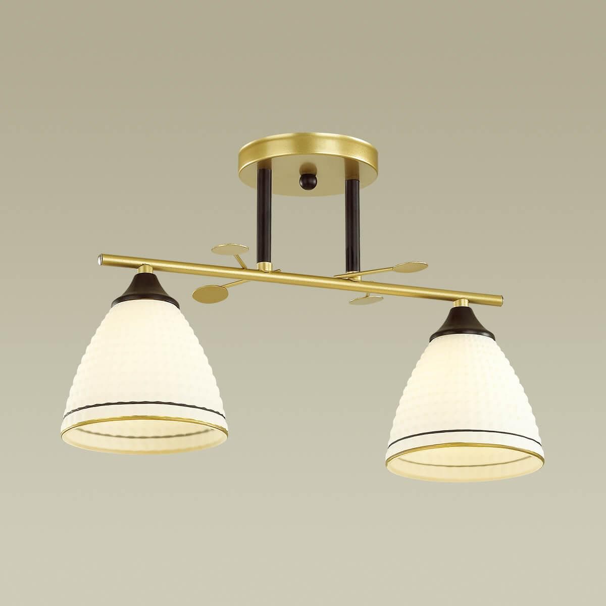 Lumion 4544/2C COMFI LN21 050 матовое золото, черный, белый Люстра потолочная E27 2*60W 220V BECKY — миниатюра 3
