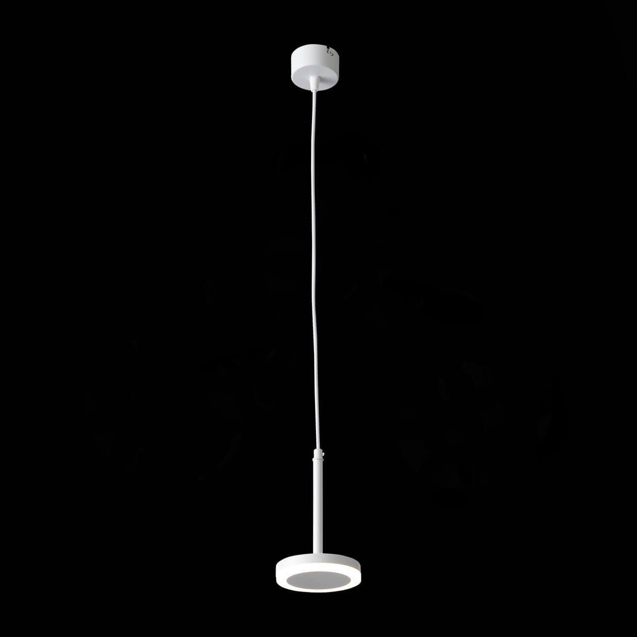 ST Luce ST104.503.06 Светильник подвесной Белый LED 1*6W 3000K 468Lm Ra>80 120° IP20 D112xH184 170-240V — миниатюра 2