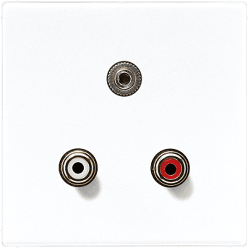 JUNG 2x Cinch Audio (RCA) / Stereo разъем (TRS 3.5 mm), белый MALS1011WW