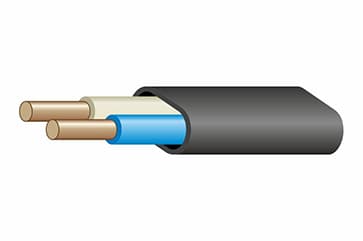 Кабель силовой ВВГ-Пнг(А)-LS 2x1.5мм² черный ГОСТ ВВГ-Пнг(А)-LS  2*  1,5 ок-0,66 (Конкорд) — миниатюра 1