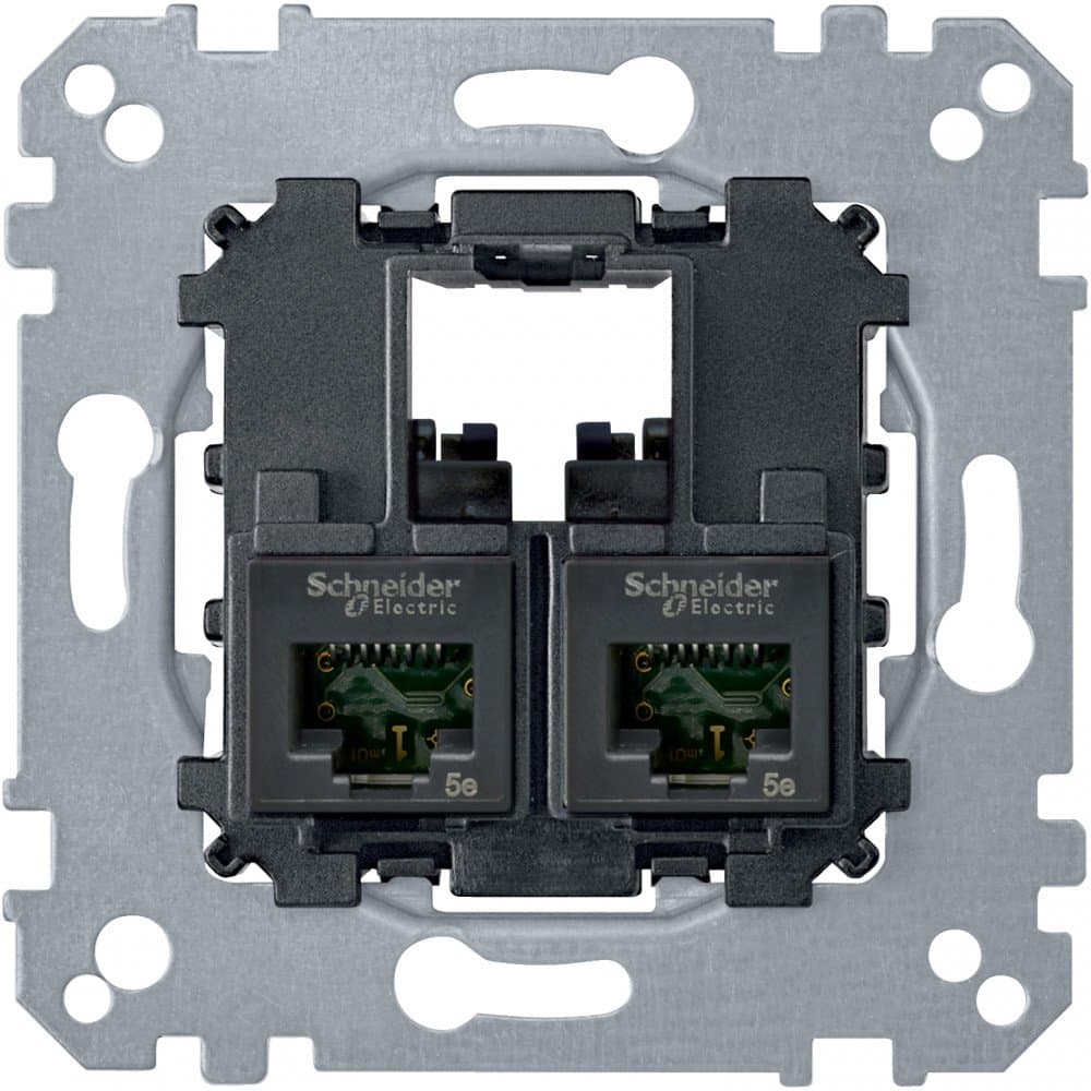 SE Merten Коннектор 2хRJ45 Cat6 UTP MTN4576-0002