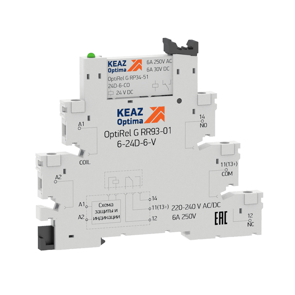 КЭАЗ Розетка для реле OptiRel G RR93-01-220-240U-6-V