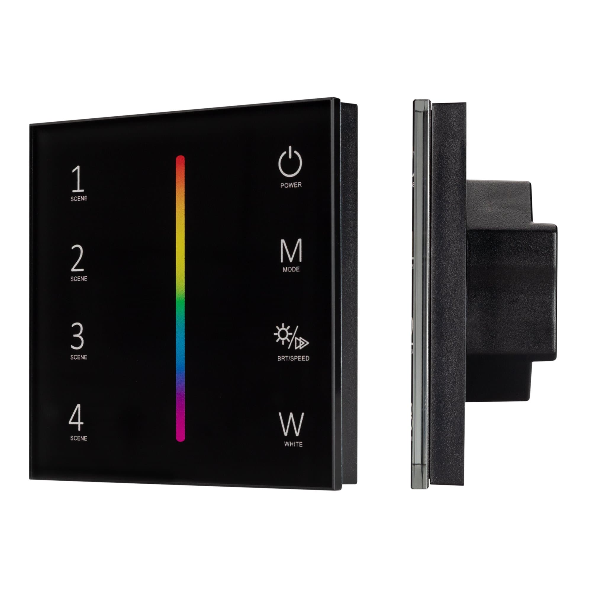 Arlight Панель SMART-P22-RGBW-G-IN Black (12-24V, 4x3A, Sens, 2.4G) (IP20 Пластик, 5 лет) 033766 — миниатюра 1