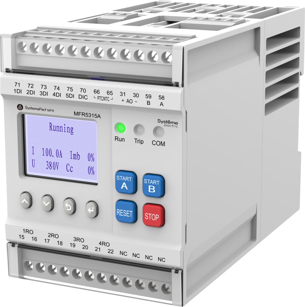 Systeme Electric Реле MFR530 MODBUS-RTU + встроенный дисплей 0.2-5A ТТ Ø10.5ММ 80-270В AC/DC