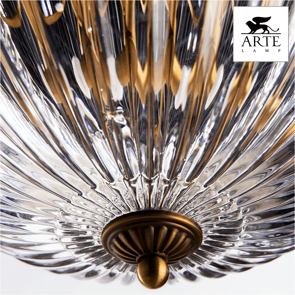 Arte Lamp Schelenberg Латунь/Прозрачный Светильник потолочный 40W E14 A4410PL-3SR — миниатюра 4