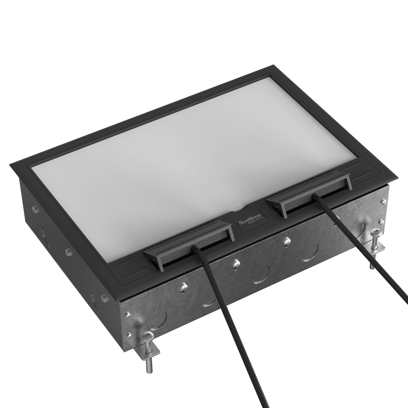 Systeme Elecrtic MultiDesk Люк на 24 модулей IP40 для бетонных полов с монтажной коробкой, тип MDK10 — миниатюра 5
