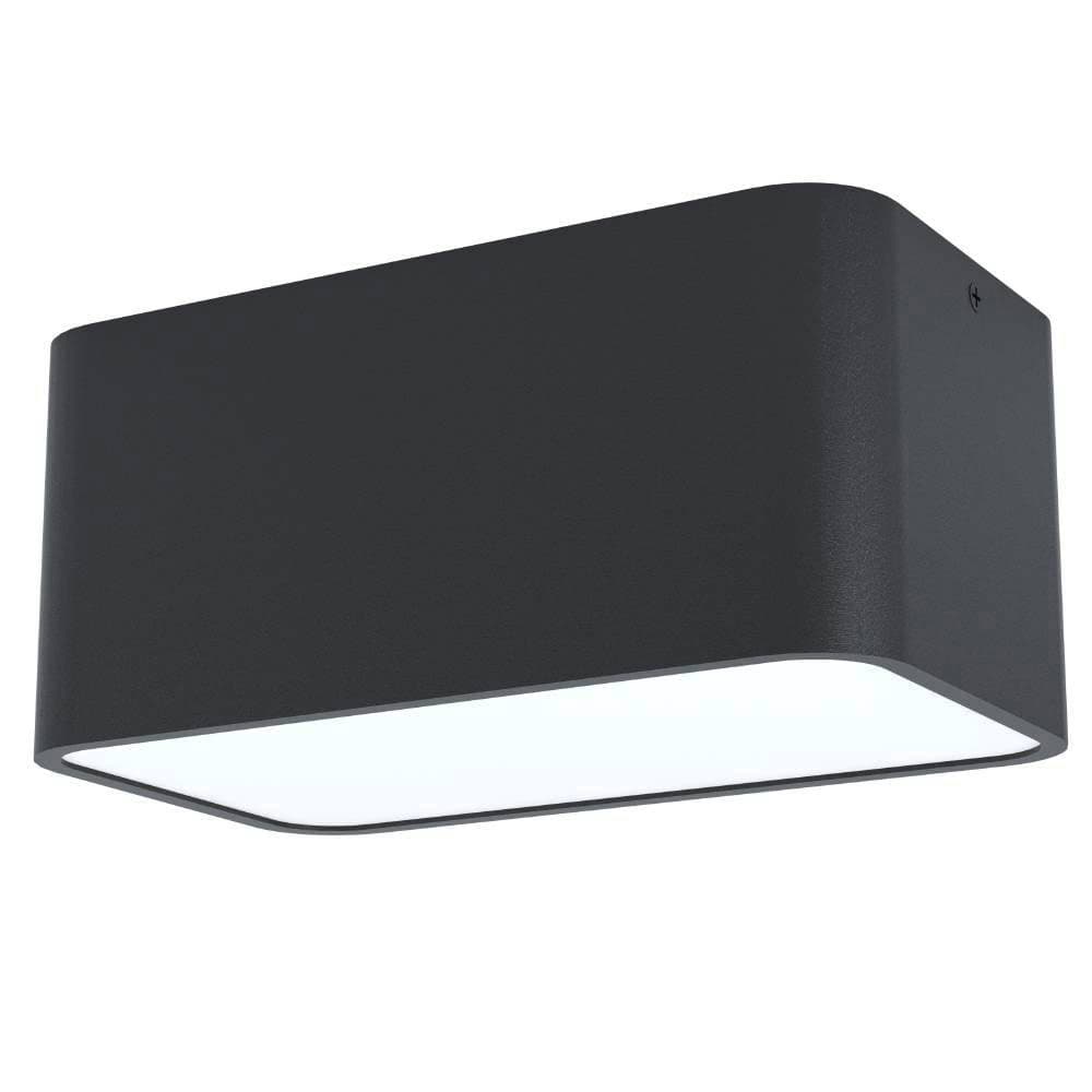 Eglo 99284 Накладной светильник GRIMASOLA, 2x28W(E27), 240х140, H110, сталь, алюминий, черный/пластик, белый