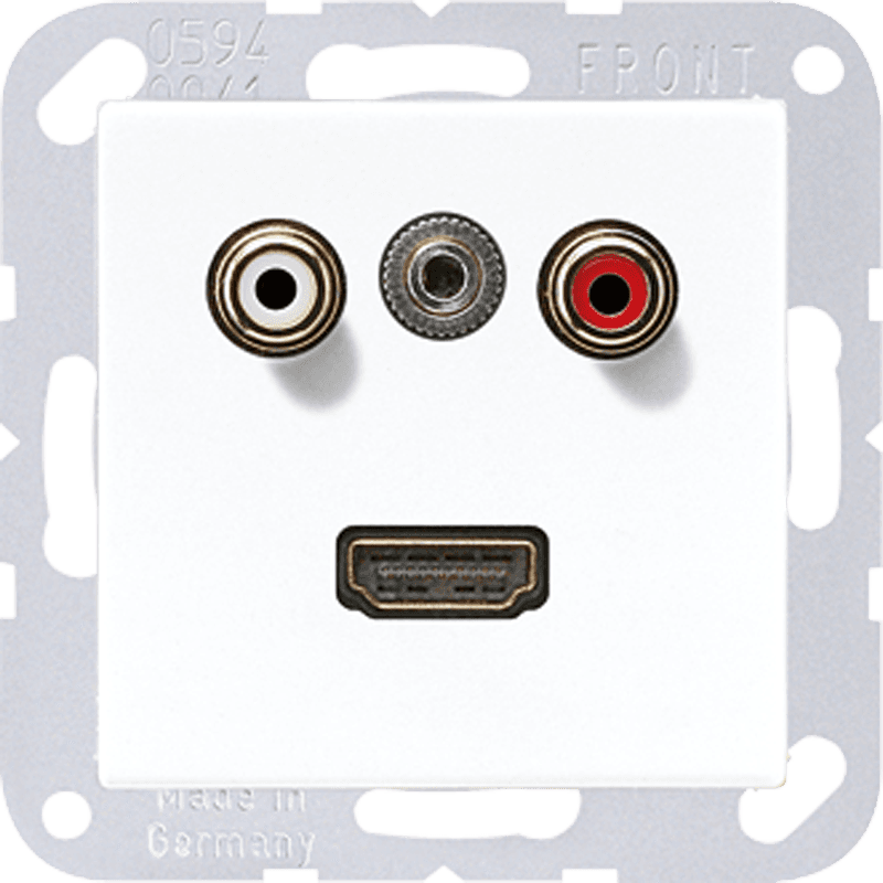 JUNG 2x Cinch Audio (RCA) / Stereo Jack (TRS 3.5 mm) / HDMI, белый MAA1082WW