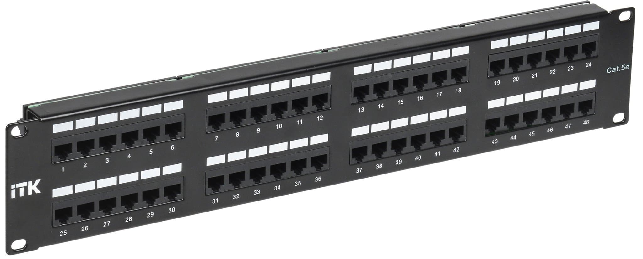 IEK ITK 2U патч-панель кат.5Е UTP, 48 портов (Dual) PP48-2UC5EU-D05 — миниатюра 1