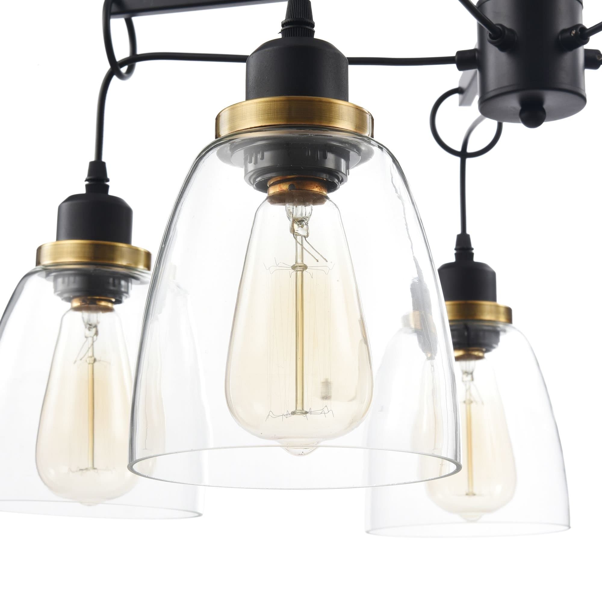 Freya Loft Louise Черный Люстра E27 60W FR4167-PL-05-BL — миниатюра 5