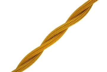 BIRONI Золото глянец Витой провод 2*1,5 50м B1-424-079-50 — миниатюра 2