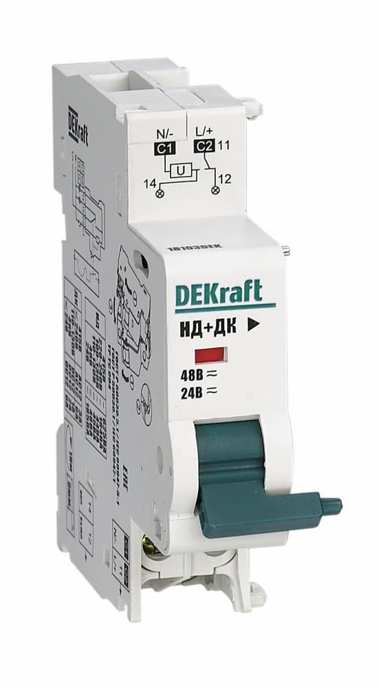 Dekraft Расцепитель независимый c доп. контактом 24В, 48В AC DC для ВА-101 нов.