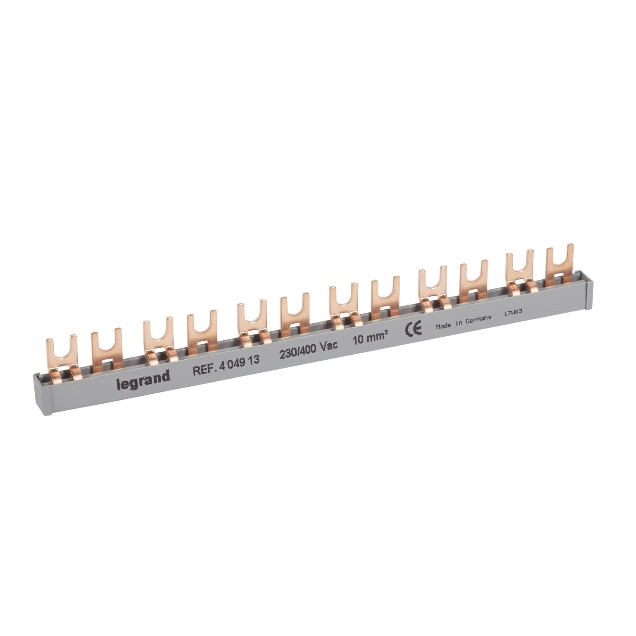Legrand Гребенчатая шина 2P 12М 10мм2 вилка 404913 — миниатюра 1