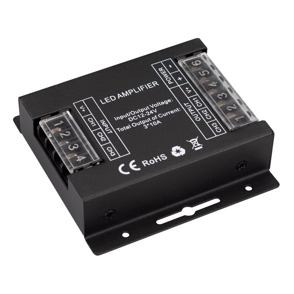 Arlight Усилитель ARL-5022-RGB (12-24V, 3x10A, 360-720W) (IP20 Металл, 3 года) 027140 — миниатюра 5