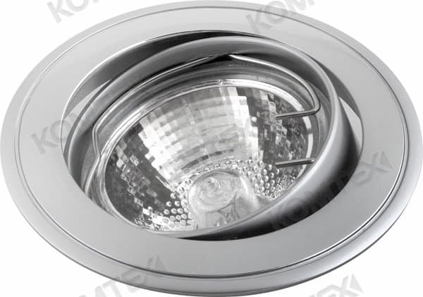 Comtech Corona Светильник галогеновый встраиваемый повор.HR51 1x50W GU5.3 мат.хром/хром/мат.хром P00260/2