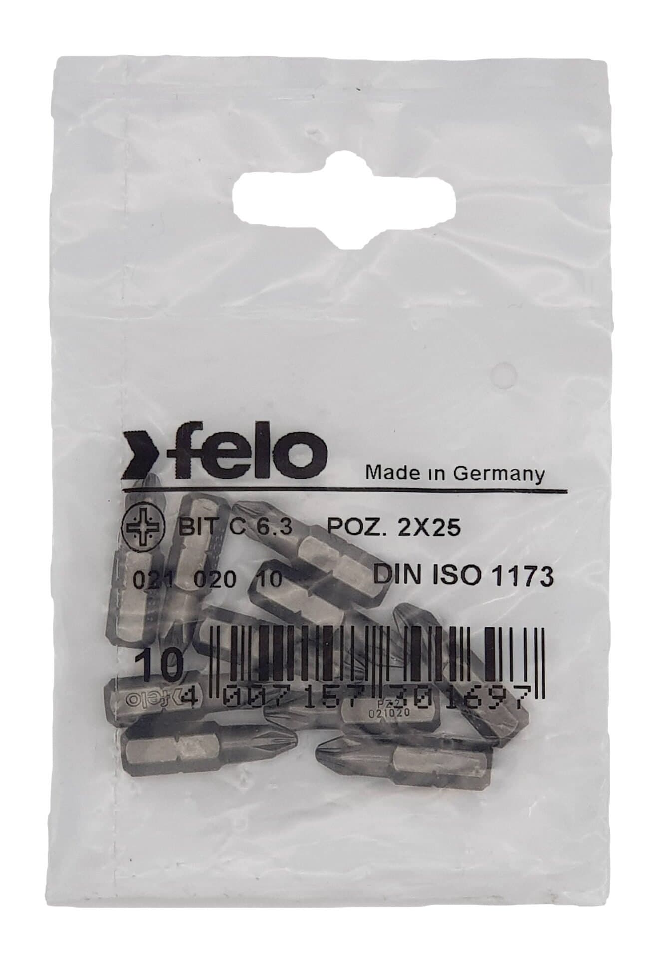 Felo Бита крестовая серия Industrial PZ 2X25, 10 шт 02102010 — миниатюра 2
