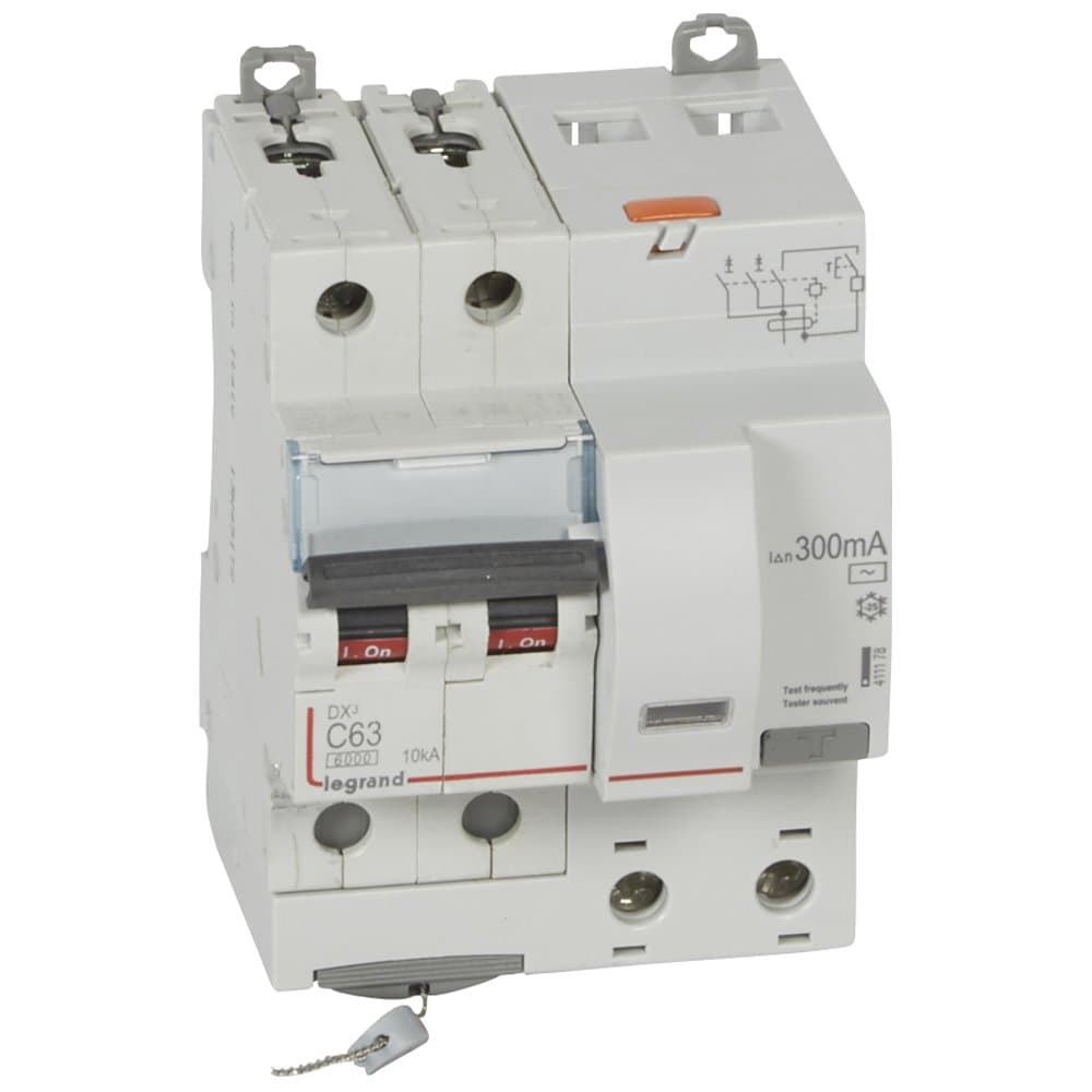 Legrand DX3 Автоматический выключатель дифференциального тока 2P 63А (С) 300MA-AC 4м 411178 — миниатюра 1