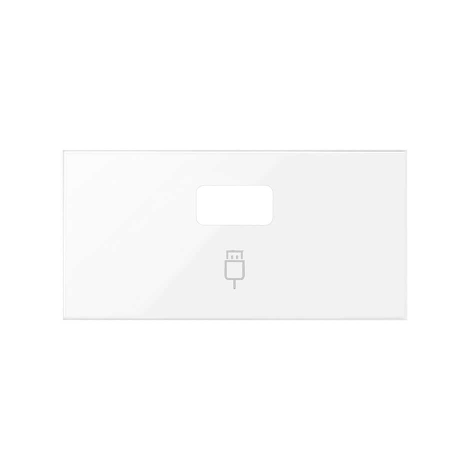Simon 100 Белый глянец Накладка розетки USB 10001091-130