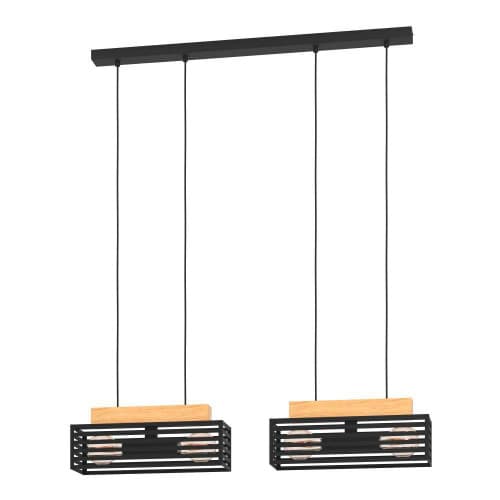Eglo 390164 Подвесной светильник HL/4 E27 black/wood 'CIDRAZ'